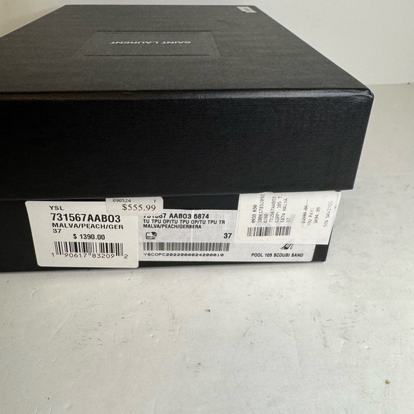 Authentic Saint Laurent Pool 105 Sandals SZ 37 New With Box - Picture 9 of 9